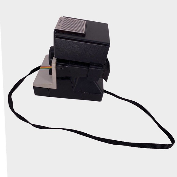 VTG Polaroid Gray Rainbow Stripe One Step Land Camera With Flash UNTESTED - Picture 4 of 11